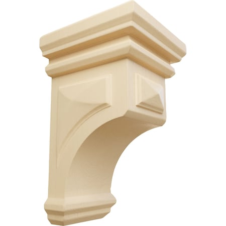 Ekena Millwork 3 1/2"W x 3 3/4"D x 6"H Mini Woodruff Wood Corbel, Maple CORW03X03X06WFMA